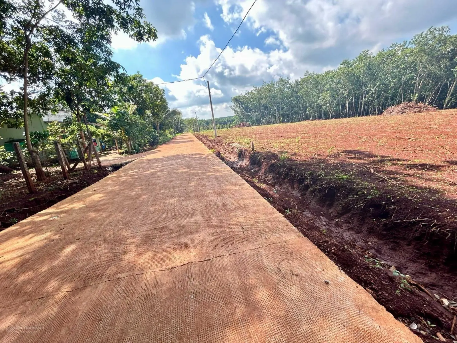 Nhà bán lô đất (30x65=2.000m2) tách 2 sổ, SHR, 330triệu/sổ, sát dân, gần chợ, trường học