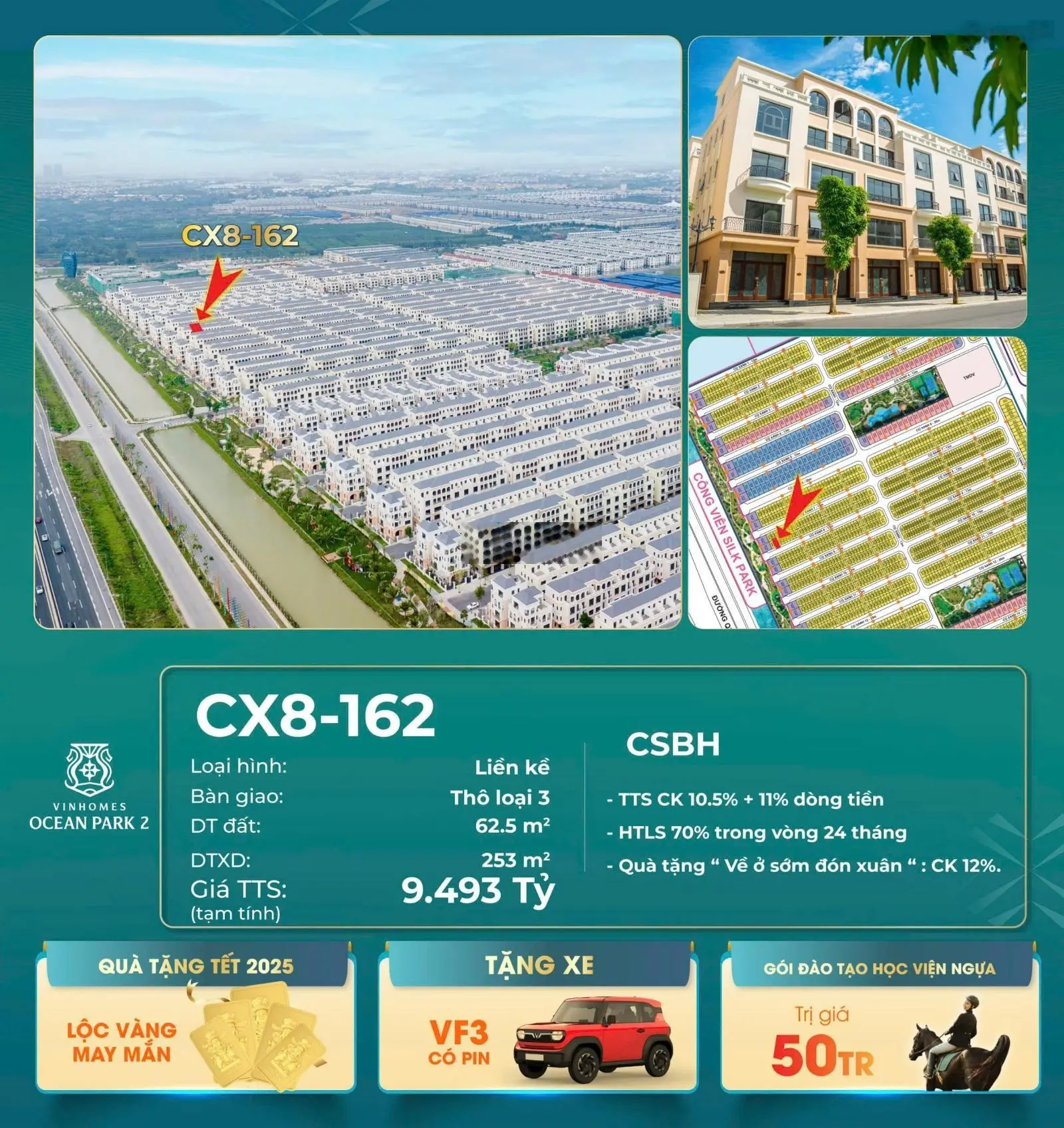 Quỹ 3 căn cọ xanh rẻ nhất ocean park 2 (tặng xe vf3)