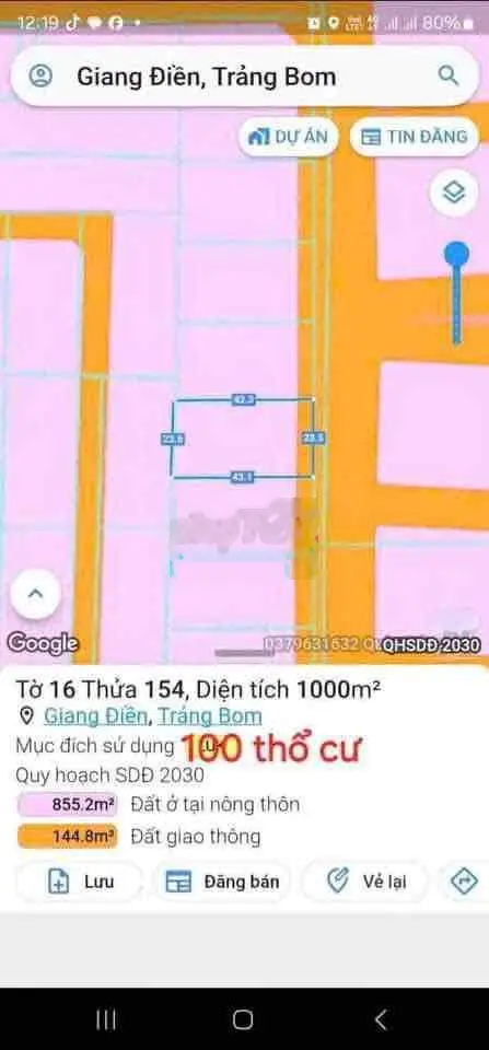 Bán Đất Khu Công Nghiệp Giang Điền - Trảng Bom