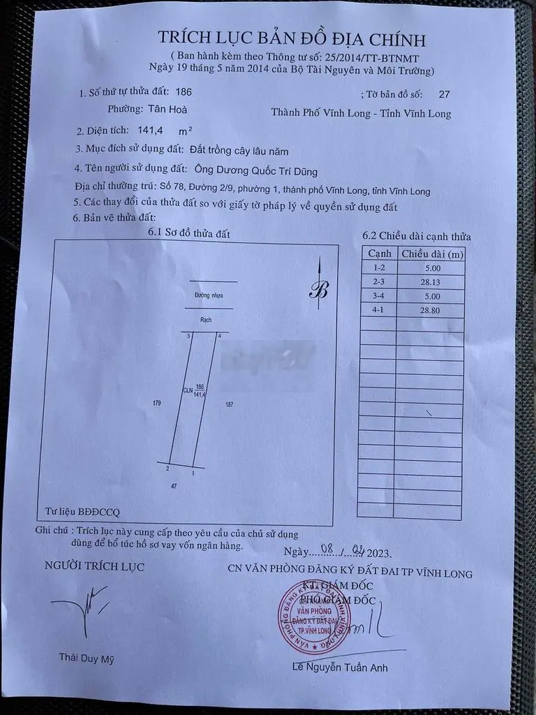 Đất nền Tân Hoà gần chợ Tân Bình, cầu Bà Bống