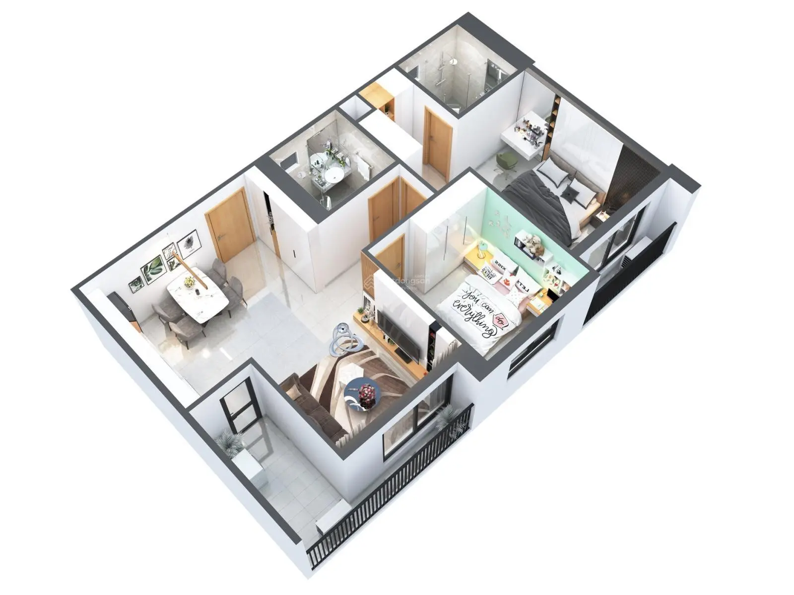 Duy nhất căn hộ 2 phòng ngủ CT3 Vĩnh Điềm Trung mặt 19/5 đang bán