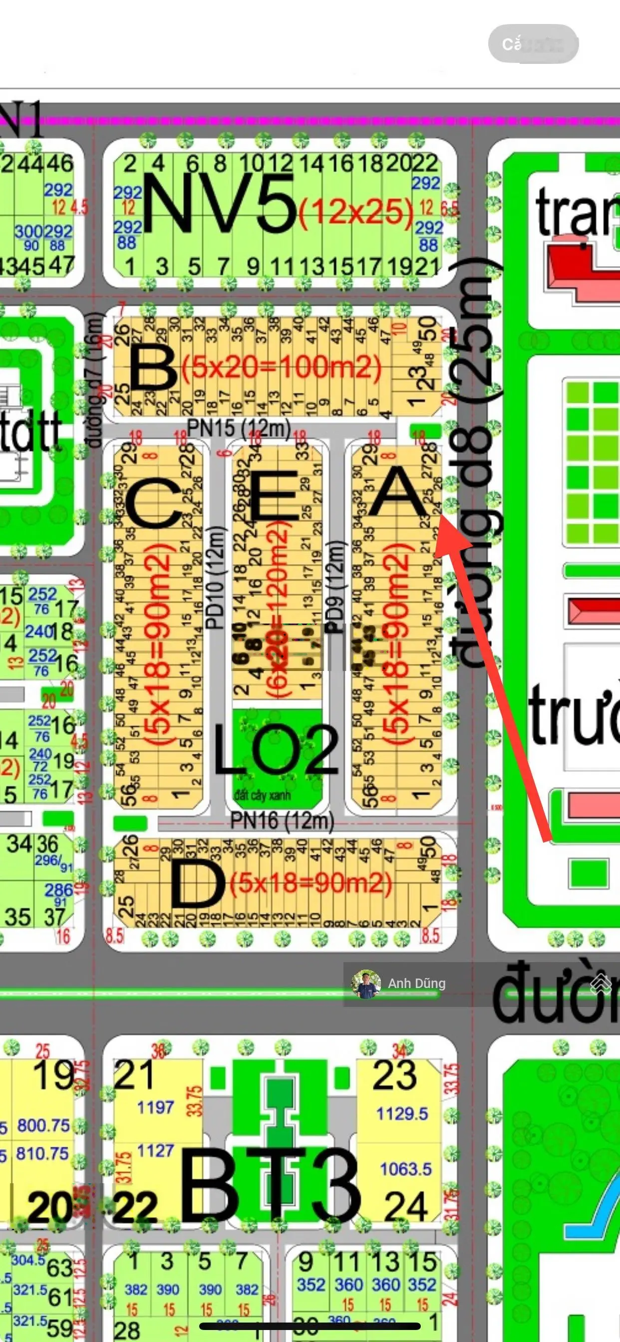 Bán lô đất Nhà Phố đường 25m, dt 90m2 dự án HUD Nhơn Trạch, giá cực rẻ
