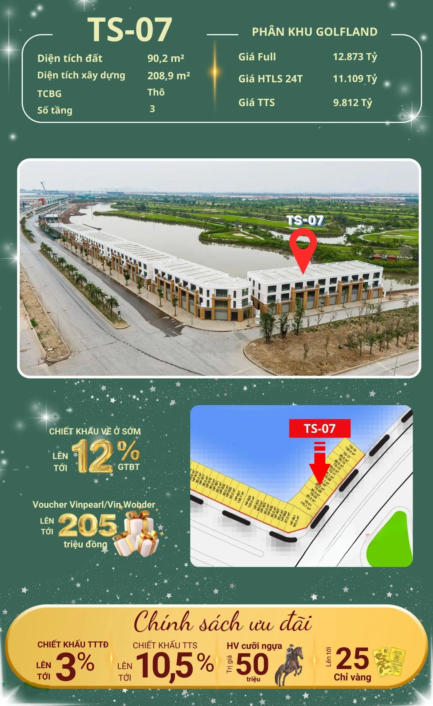 Bán Shophouse 3PN, 3WC Vinhomes Royal Island, Thủy Hà, Thủy Nguyên, Hải Phòng, 9,8 tỷ