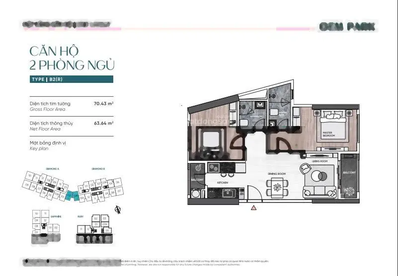 Bán Quỹ căn đẹp 1PN-2PN-3PN dự án Gem Park Hải Phòng diện tích 49m-74m2 vốn chỉ cần 680tr nhận nhà