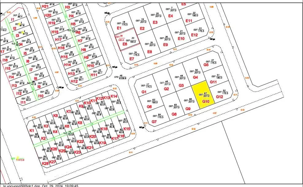 Bán 207 m2 đất biệt thự áp góc khu đô thị Huyền Quang sau lưng siêu thị Dabaco