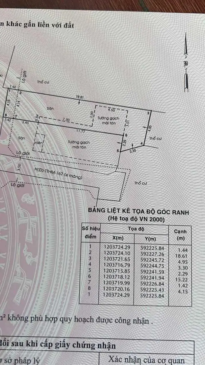Bán đất ở 4.15*19m nở hậu. Đối diện bệnh viện Hóc Môn, TT Hóc Môn