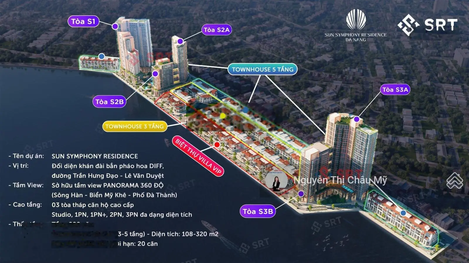 Studio 35,5m2 tầng cao view sông - pháo hoa DIFF - Phía trên là căn Penhouse tòa S2A - Châu Mỹ SRT