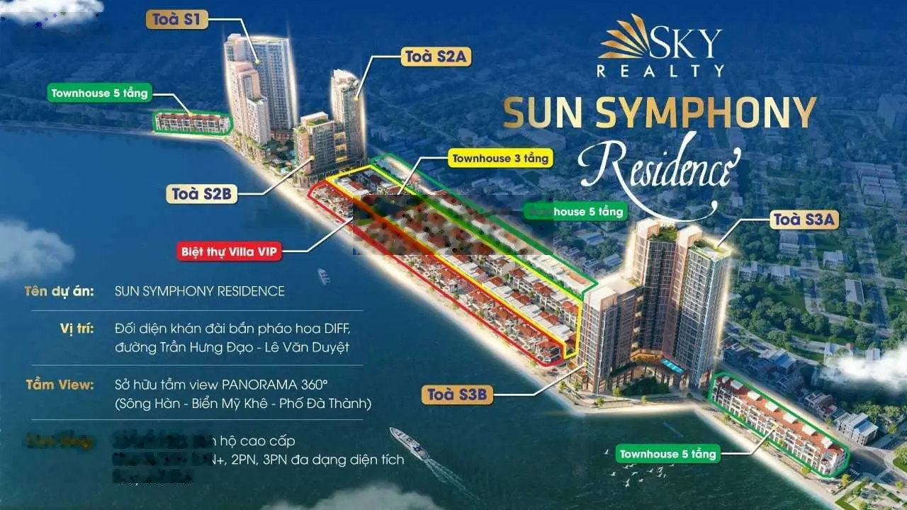1 xuất ngoại giao độc quyền Sun Symphony Residence giá tốt, chỉ 2.6 tỷ/căn 1PN+, 49m2, tháng 8/2024