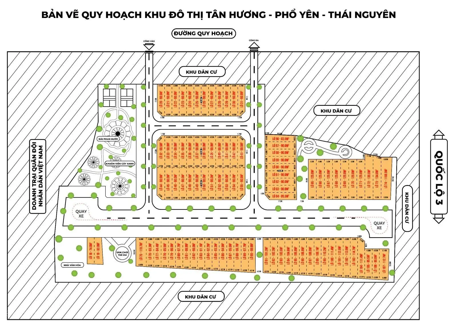 Mở bán lô góc duy nhất 90,5m2 hướng Nam. Tại KĐT, Phổ Yên, Thái Nguyên. Dân cư hiện hữu xung quanh