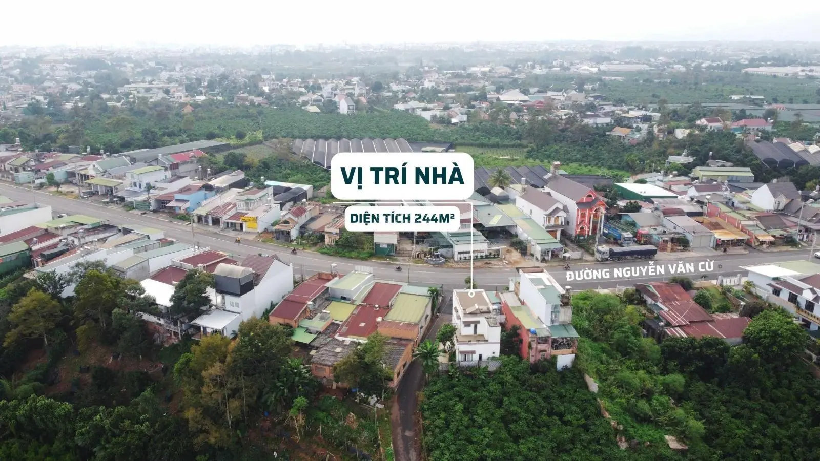 Nhà đất 2 mặt đường Nguyễn Văn Cừ, trung tâm Bảo Lộc view đồi núi, ngắm hoàng hôn, săn mây cực đẹp