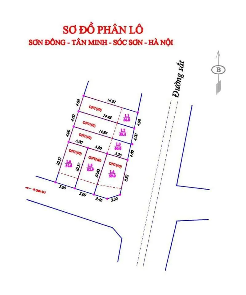 Chính chủ bán 53m2 Vệ Sơn Đông Tân Minh đường 6m ngay đường QL3 giá chỉ 9xx tr LH 0979 040 ***