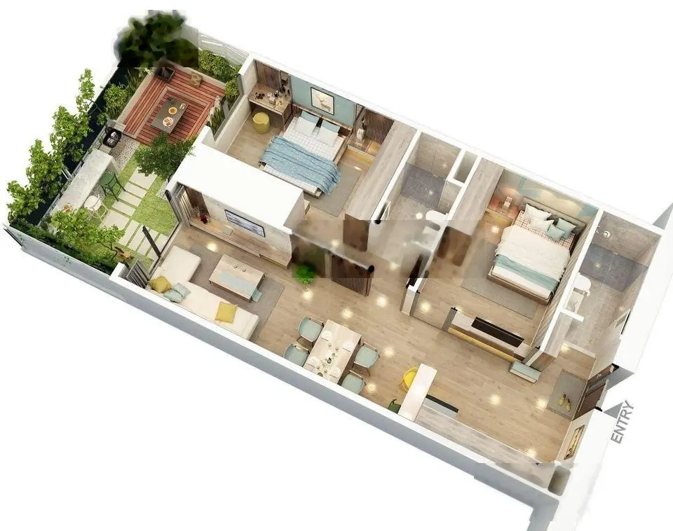 Chính chủ bán căn 3 ngủ 104m BID Residence, full nội thất, 2x tr/m2. Có thỏa thuận