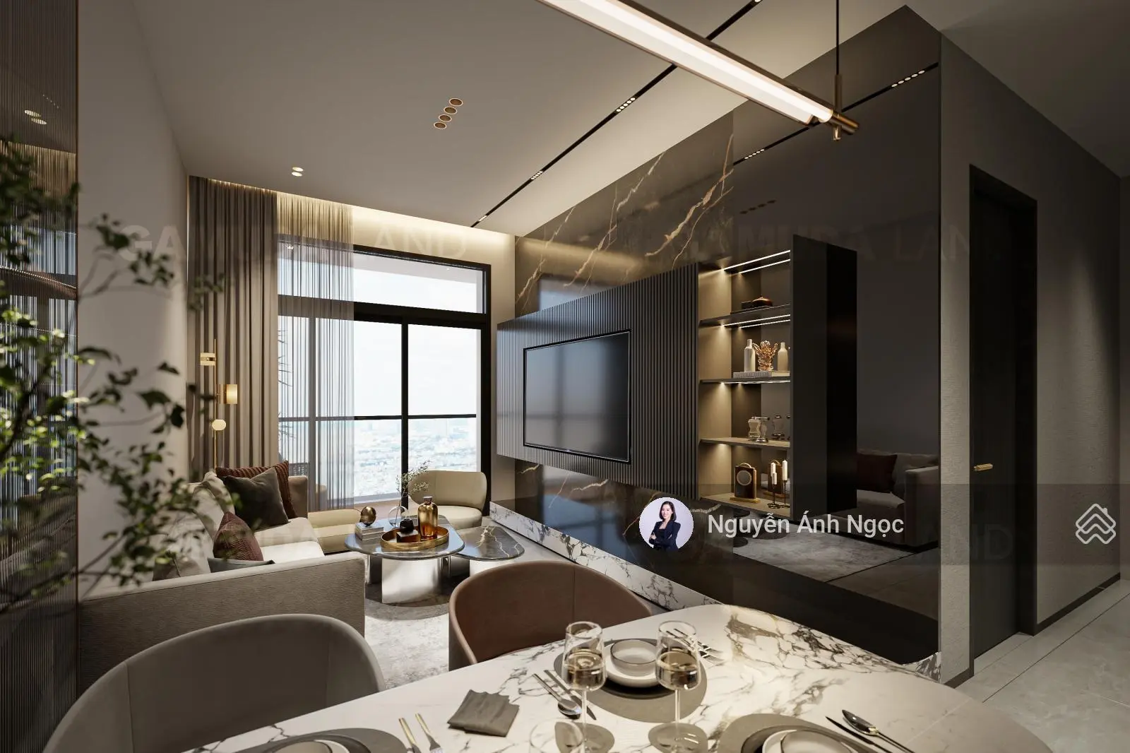 Chuyển nhượng gấp căn 2PN góc Eaton Park - A5.2x.08 - View trung tâm & Landmark 81 HĐMB 8,3 tỷ