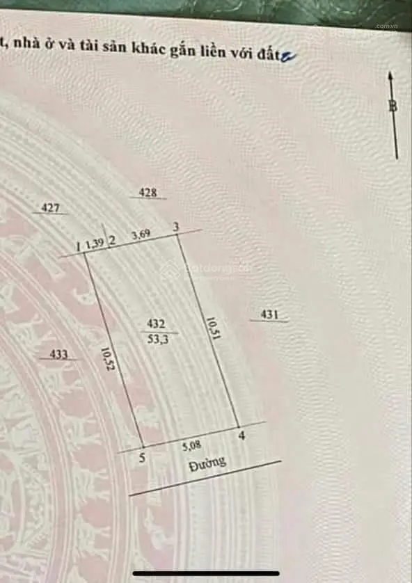 Bán 53,3 m đất thương mại dịch vụ tại Liên Bạt, Ứng Hoà, HN. Cách mặt QL21B 30m. Giá hơn 2 tỷ