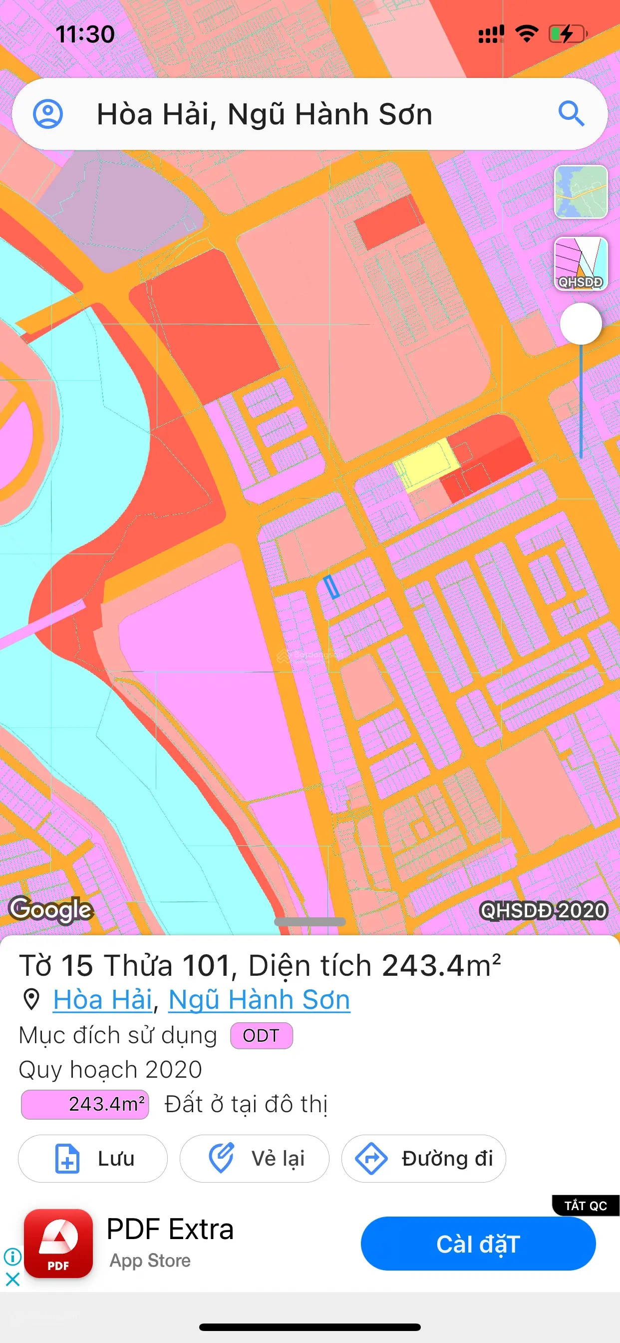 240m2 đất ngay sát trung tâm hành chính Q. Ngũ Hành Sơn