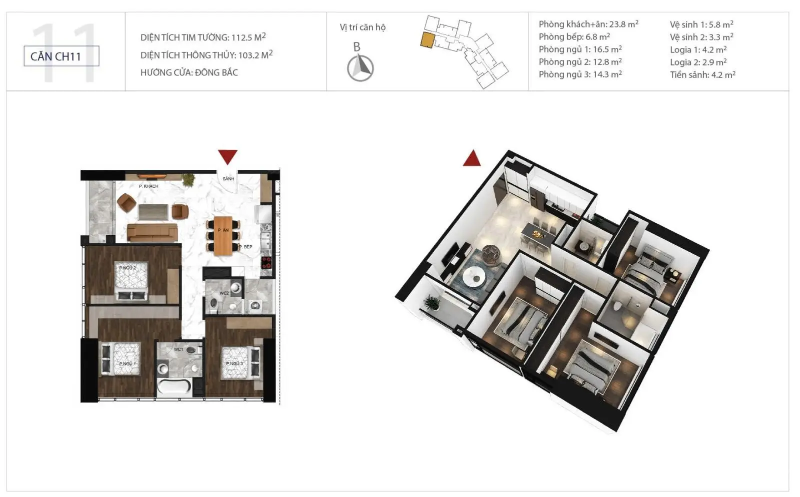 Bán 3 căn S3 11 103m2 và S2 01 98m2 3N view Phạm Văn Đồng tầng trung cao đẹp chỉ 7-7.2tỷ ở ngay