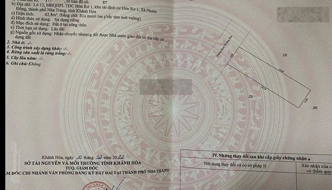 Bán đất mặt tiền kinh doanh Hàm Tử thuộc Hòn Rớ 1, Phước Đồng, Nha Trang giá chỉ 2 tỷ 690