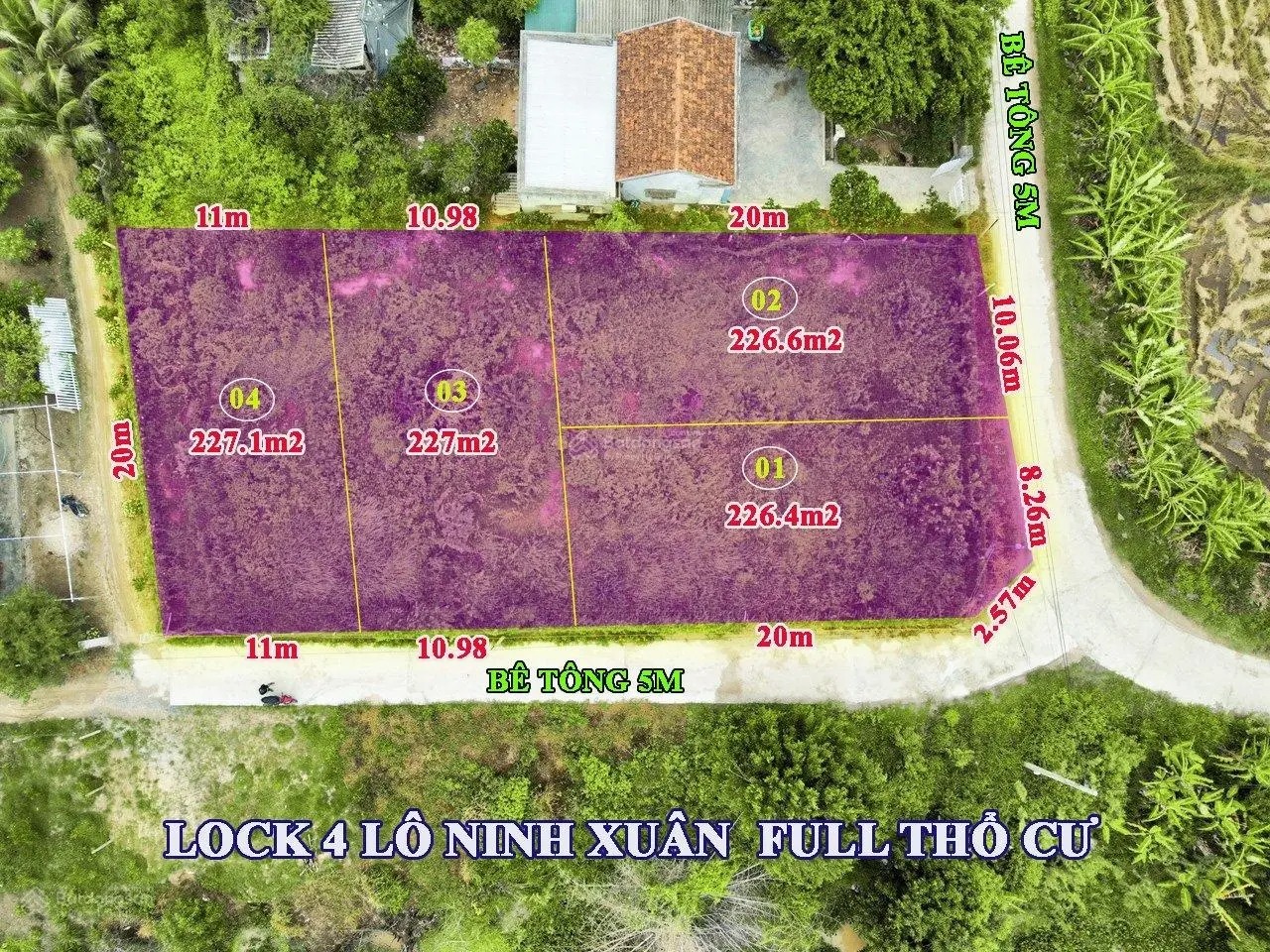 Đất rẻ full thổ tại xã Ninh Xuân - Ninh Hoà - Khánh Hoà - gần nút giao cao tốc Bắc Nam - QL26