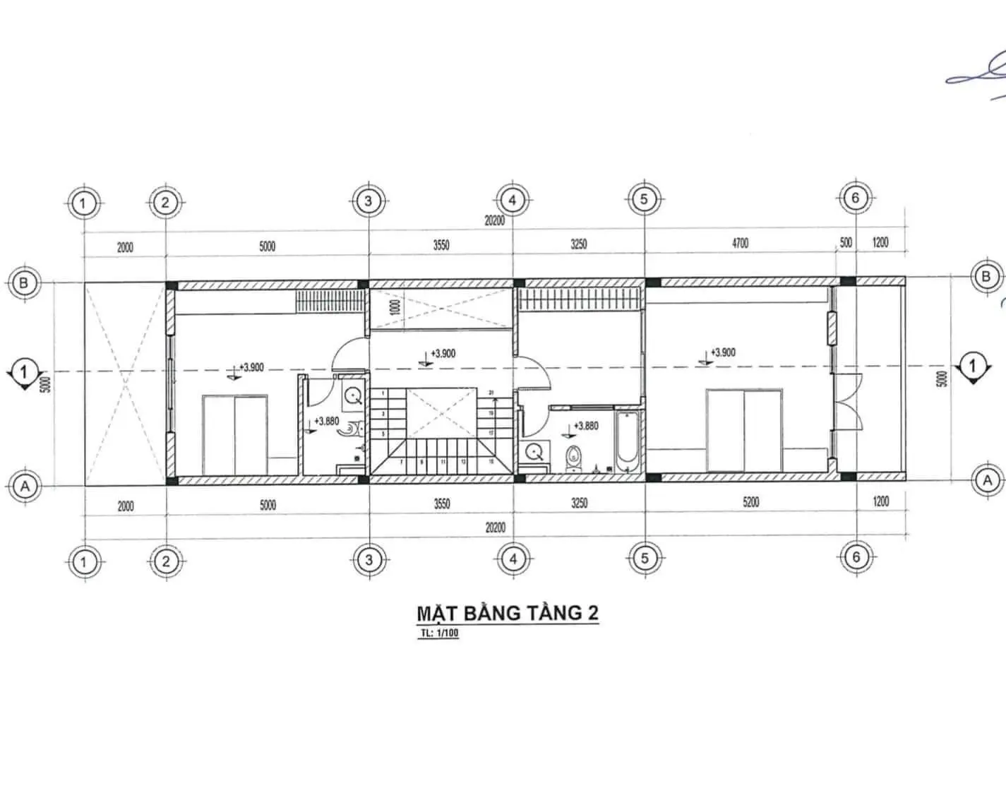 Nhà thô 3 tầng VCN Phước Long 2 đường B8 giá 6.8 tỷ bàn giao thô trước 11/2024