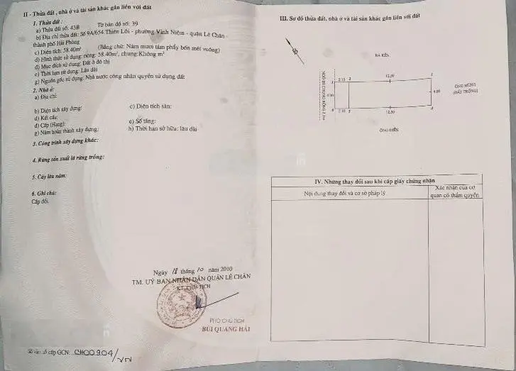 Bán nhà riêng: Nhà 3,5 tầng, diện tích mặt bằng 58,4m2, đầy đủ tiện nghi