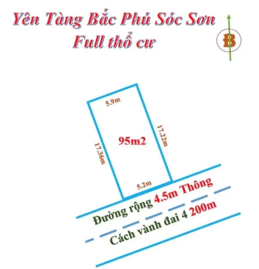 Hàng siêu hiếm 95m2 thôn Yên Tàng Bắc Phú Sóc Sơn 0987 785 ***