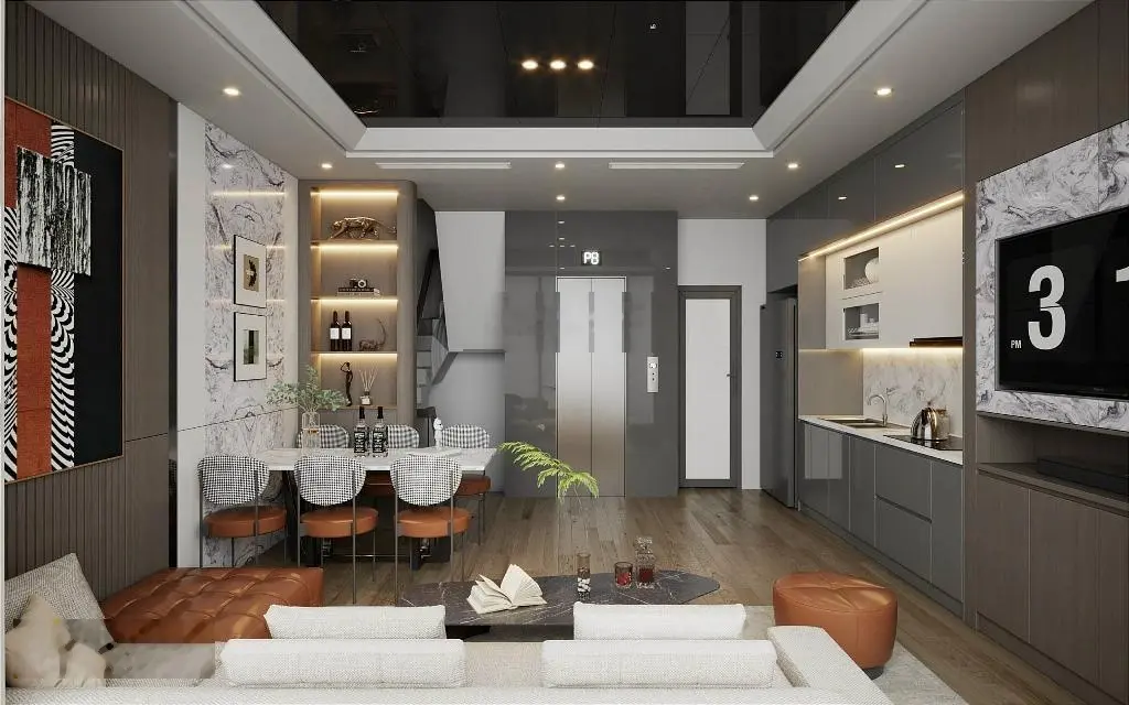 Nhà mới. Thiết kế hiện đại. Full nội thất