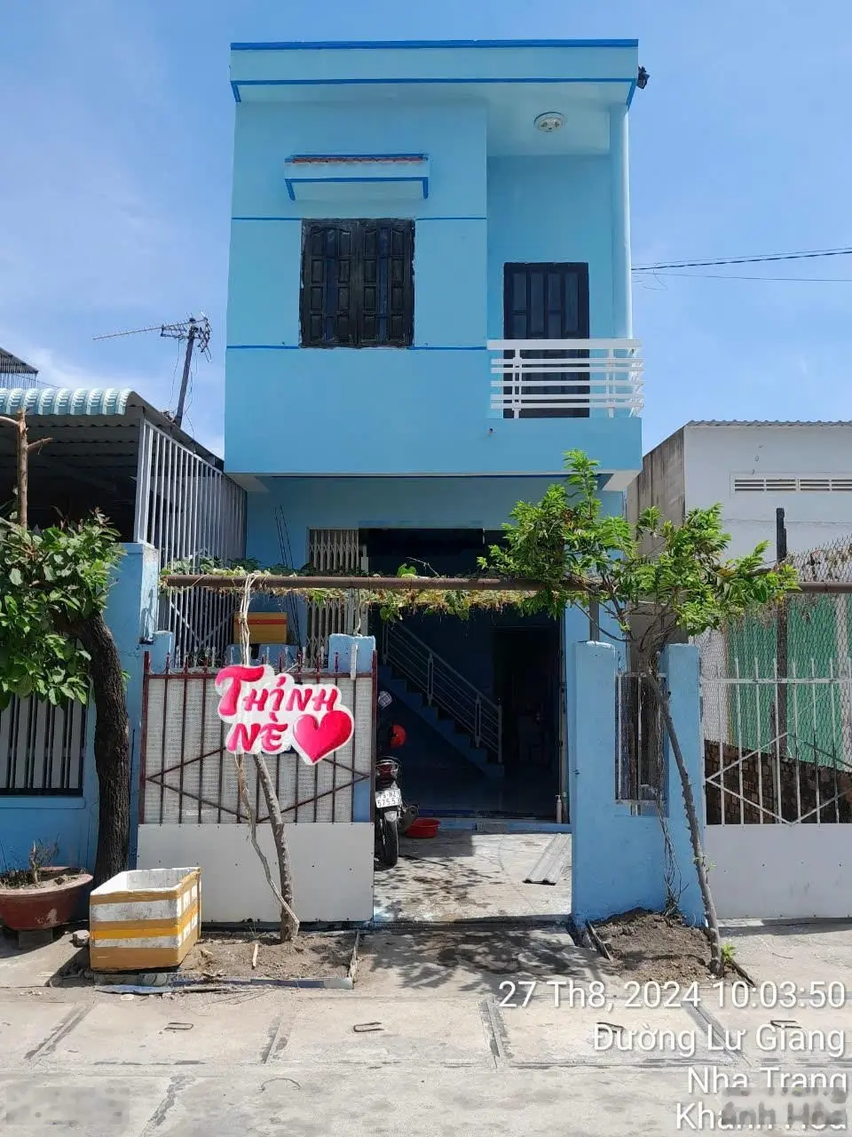 Nhà 2 tầng và 3 phòng trọ mặt tiền đường Lư Giang xã Phước Đồng TP Nha Trang, 3tỷ750