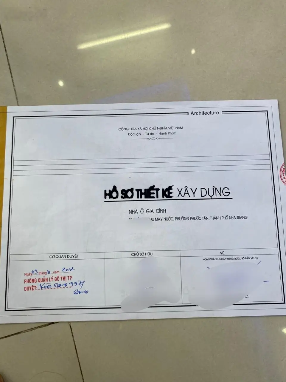 Nhà 3tỷ5 - nhà 2 tầng - diện tích 81,53m2- hoàn công, trung tâm TP Nha Trang - P.Tân Tiến - hẻm gần