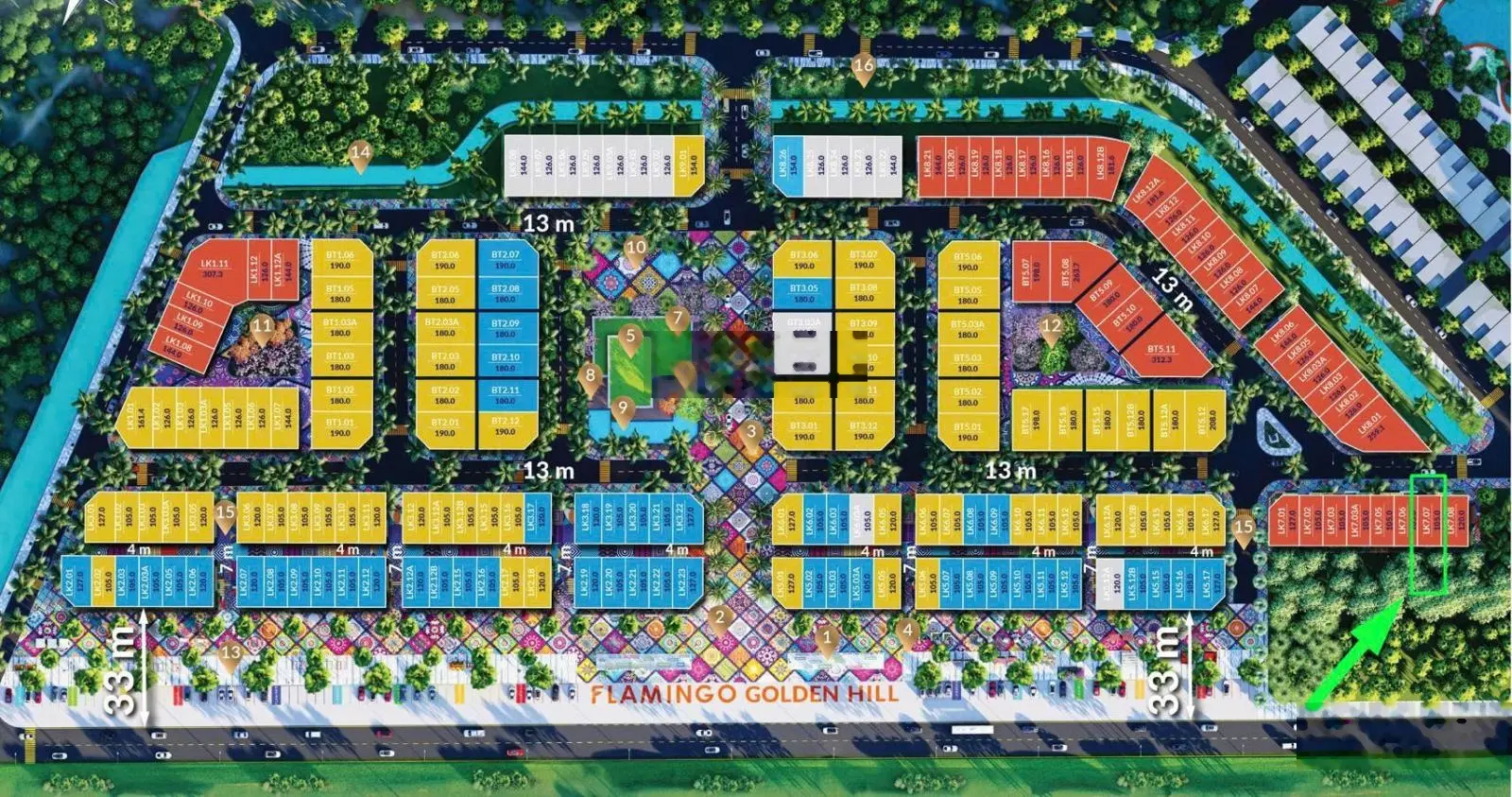 Shophouse Flamingo mặt hồ Tam Chúc, giá chỉ 5,5 tỷ. DT đất 105m2 xây 4 tầng, sổ lâu dài. Có gói vay