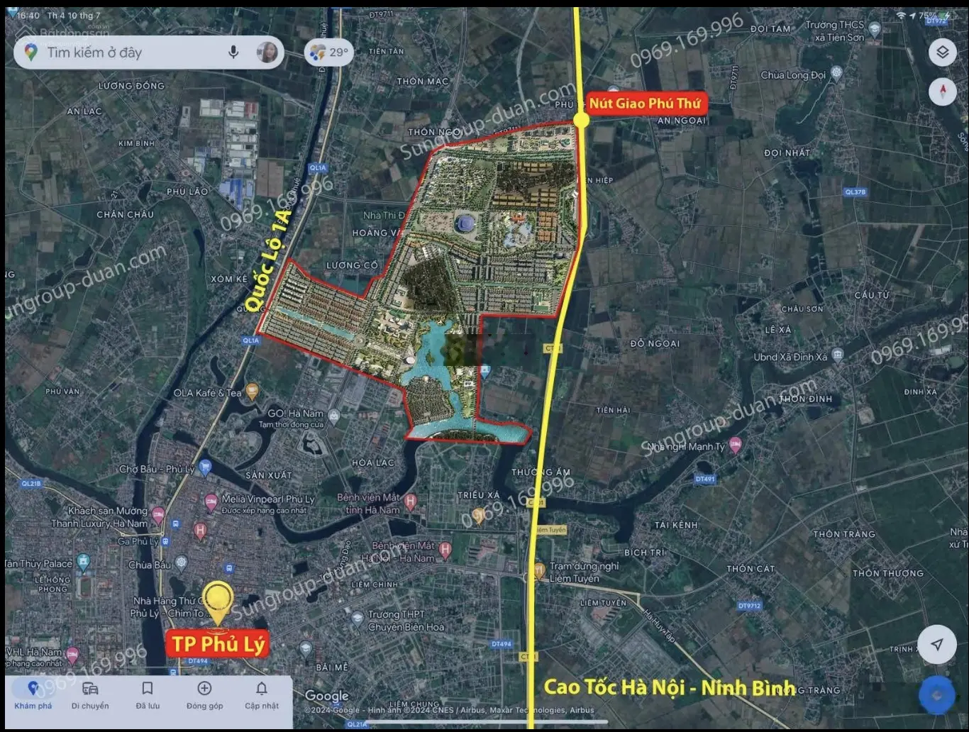 Thông tin dự án Sun Urban City, Thành Phố Thời Đại - quy mô tổng diện tích: 404,8 ha