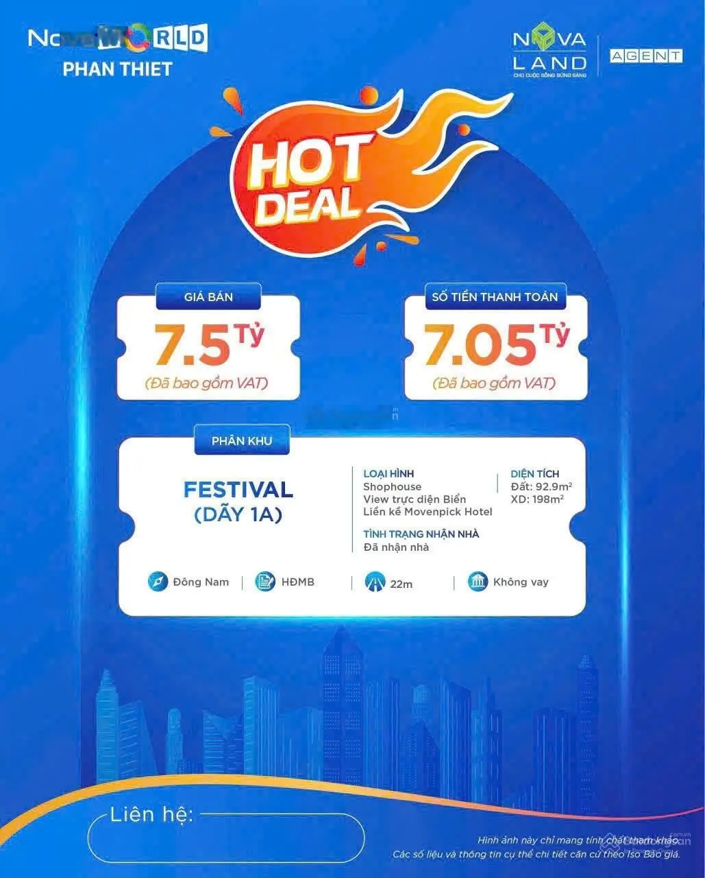 Bán căn shophouse vị trí kinh doanh đắc địa Novaworld Phan Thiết Lỗ 3 tỷ( giá gốc 10,5 tỷ)