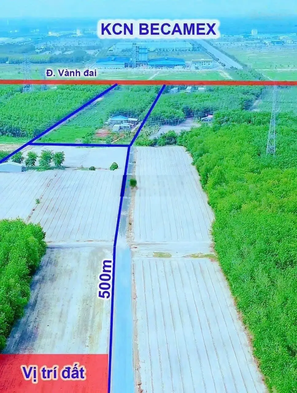 Bán đất vành đai Becamex, hỗ trợ trả góp, sổ sẵn, pháp lý ro ràng, đường thông, cách KCN 500m