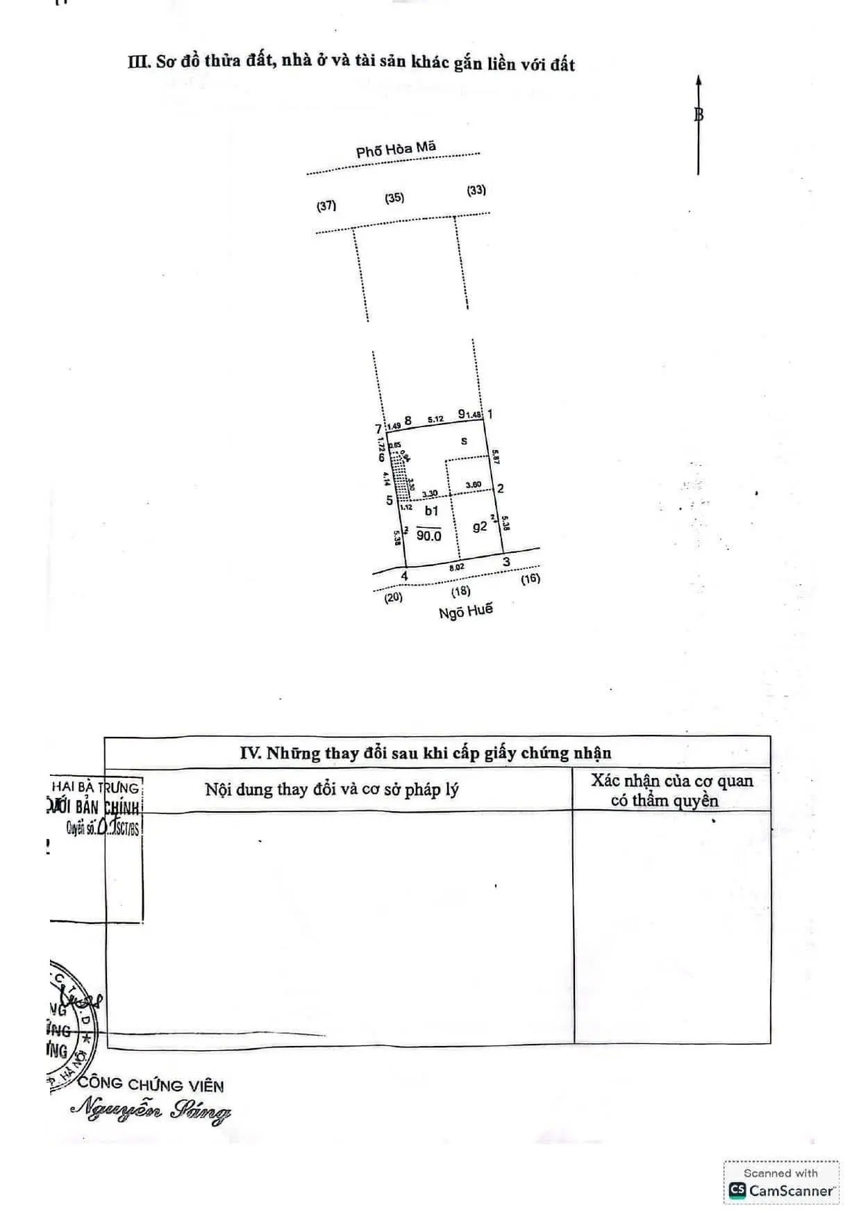 Siêu hot. Giảm tiếp 6 tỷ. Giá 65 tỷ mặt ngõ Huế. DT 90m2. Nhà 3 tầng (tặng giấy phép 7T + 1 hầm)