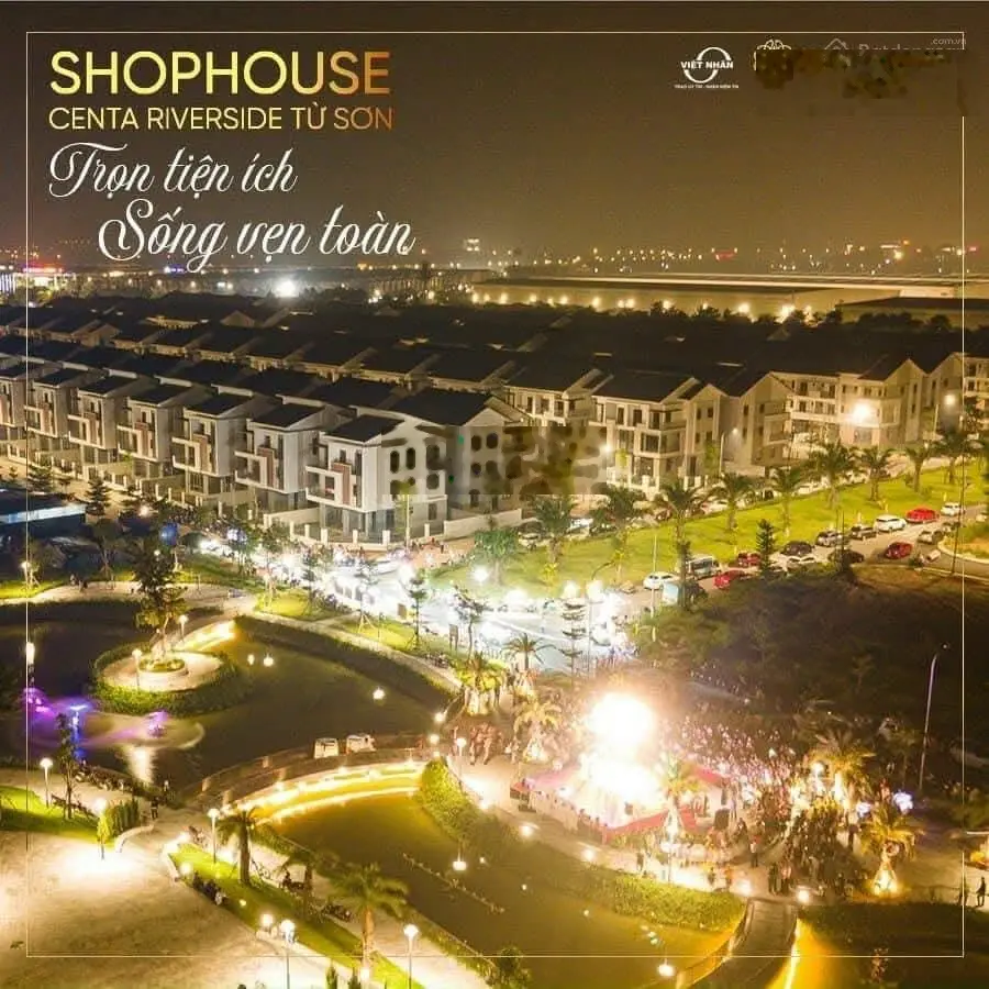 Bán shophouse 100m2. Tại Centa Riveside, Hữu Nghị, VSIP, Từ Sơn, Bắc Ninh