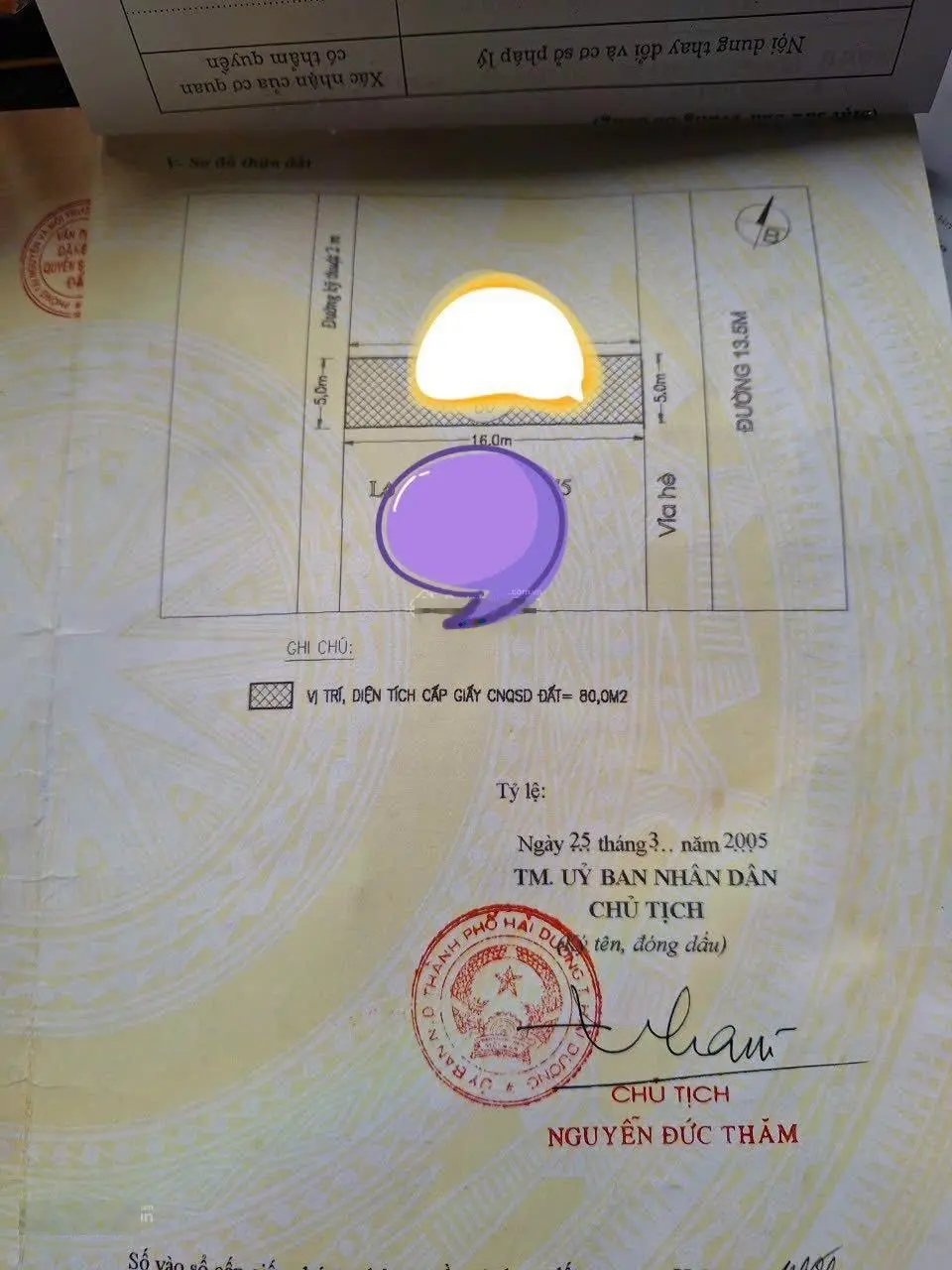 Bán lô đất tại Tứ Minh, Hải Dương. Diện tích 80m2, giá 3,1 tỷ