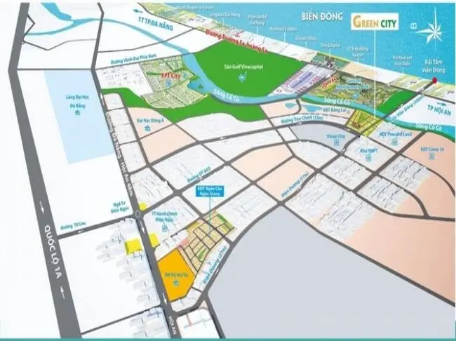 Bán đất nền dự án tại Green City, giá chỉ 2,1 tỷ, 170m2, mặt tiền 6.5m