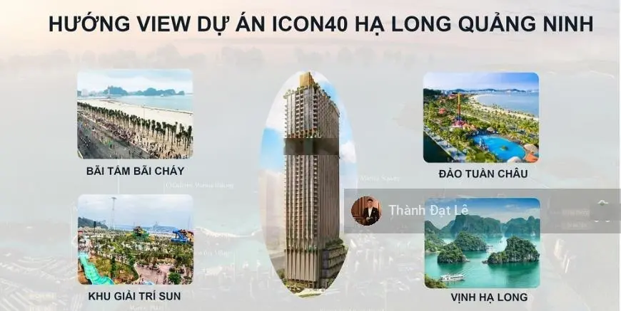 CC Cần bán căn hộ nghỉ dưỡng cao cấp. Căn 2 phòng ngủ + 2VS thuộc tòa ICON40 cao nhất Hạ Long.