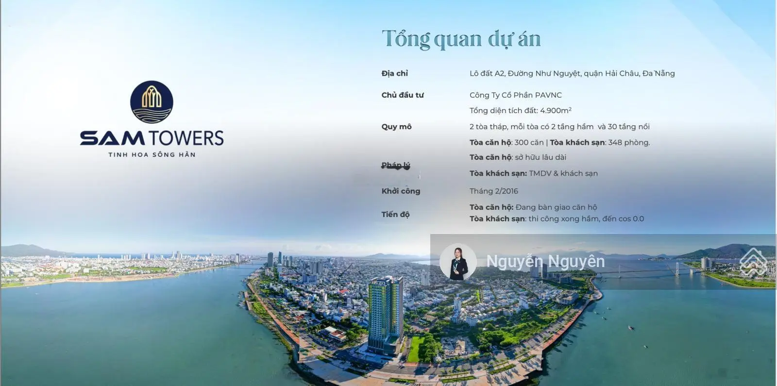 Căn hộ 2PN SAM Towers trực diện sông Hàn Đà Nẵng, cam kết lợi nhuận 300 triệu/năm + Ưu đãi T12/2024