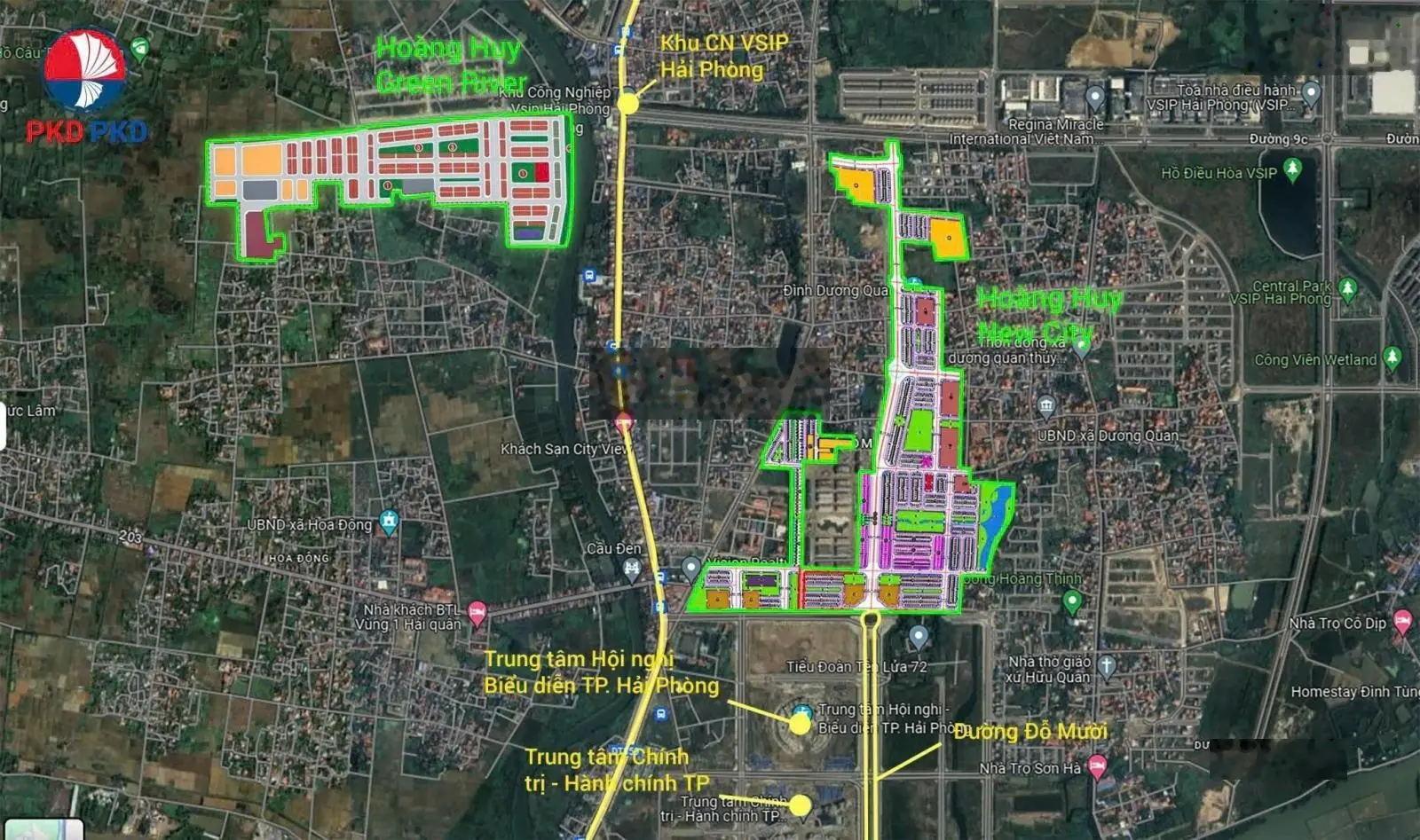 Bán Dự án bất động sản Hoàng HuyGreen River vị trí Trung tâm hành chính mới thành phố Hải phòng