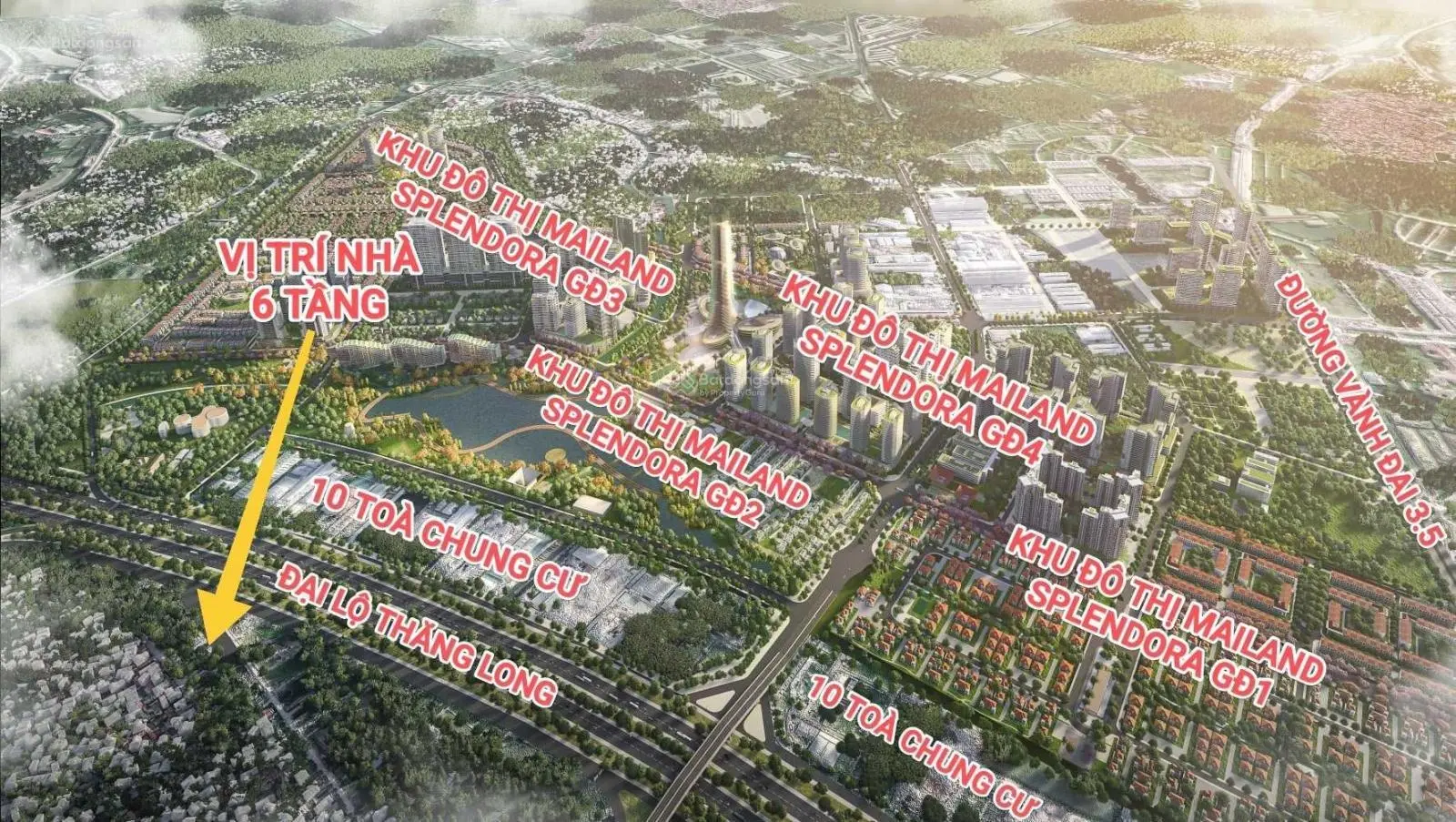 Bán nhà phố văn phòng DT đất 63.7m2 xây 6.5 tầng đường rộng 13m ngay ĐL Thăng Long, view đẹp. Sổ đỏ