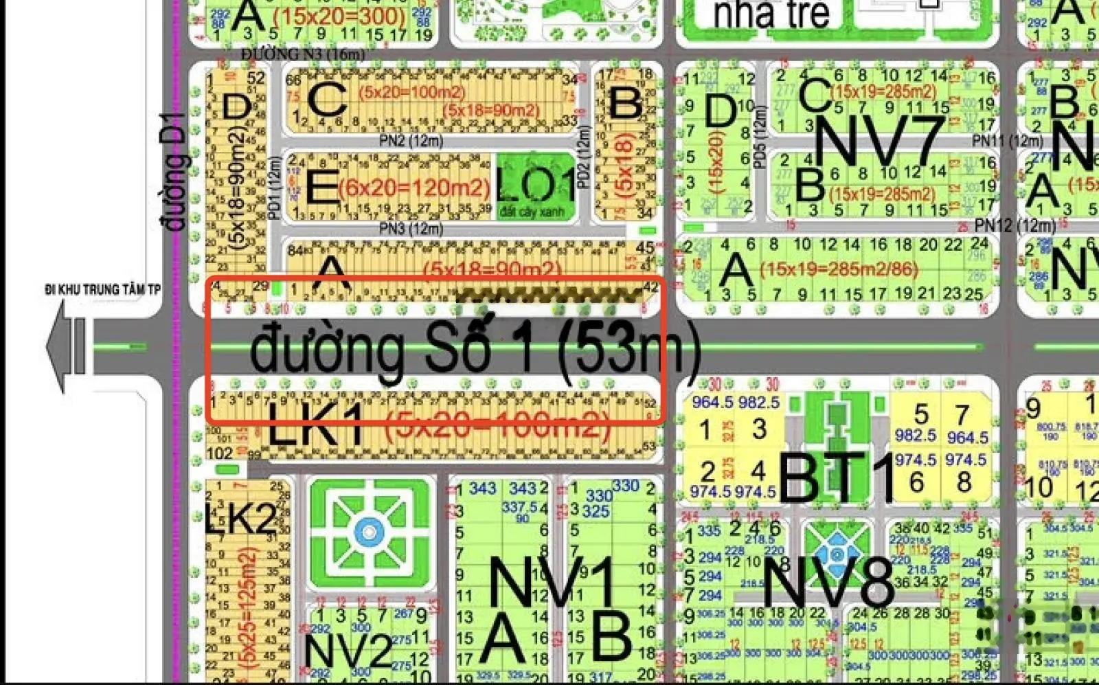 Bán đất nền mặt tiền đường Lê Hồng Phong (53m) tại dự án HUD Nhơn Trạch, Đồng Nai