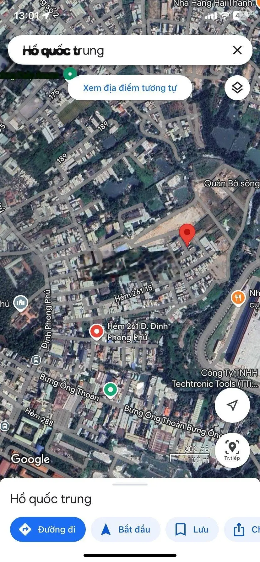 Đất khu dân cư gia đình cần tiền bán đường 261, Phường Tăng Nhơn Phú B, Quận 9, Hồ Chí Min