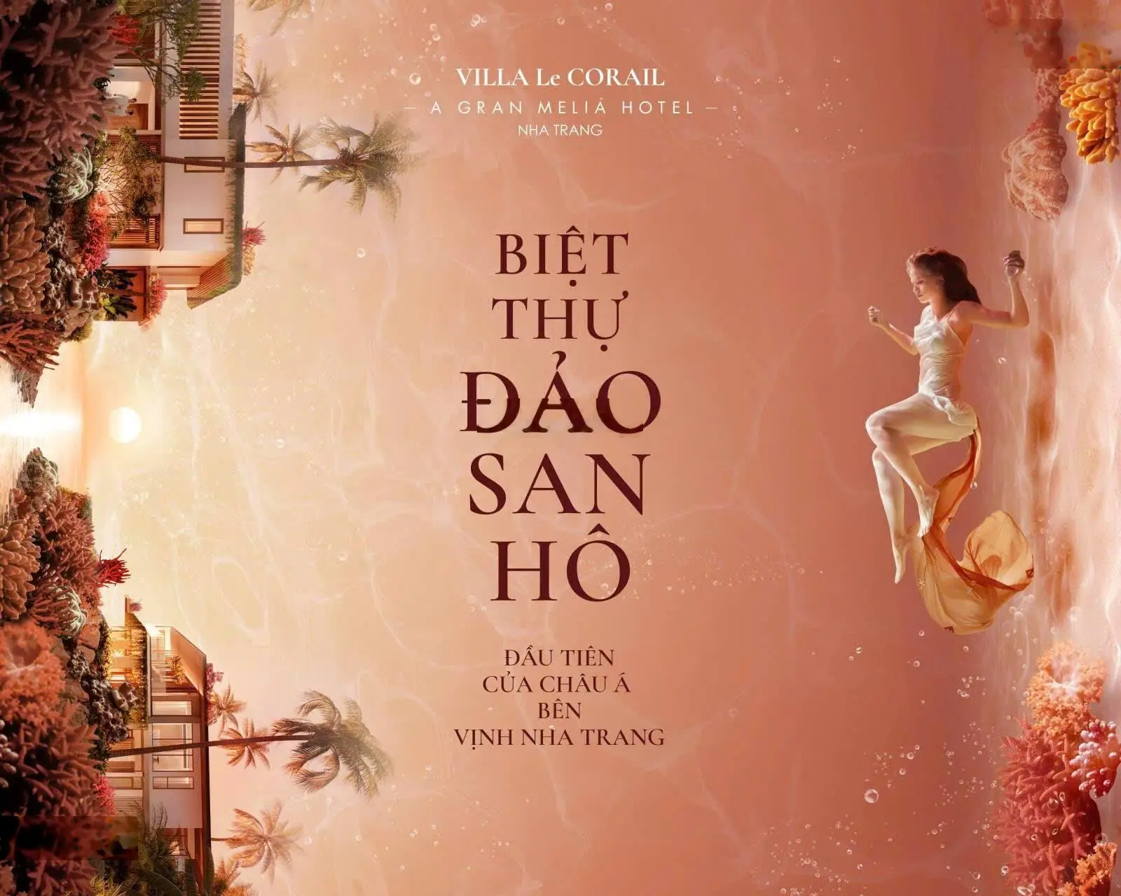 Mua Biệt Thự Gran Melia Nha Trang Tặng 1 Căn hộ 3 tỷ TT đến 8 năm, chia sẻ doanh thu 50% - hoặc ở.
