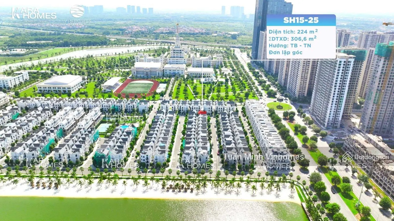 CỰC HOT CHỈ 43,9 TỶ SỞ HỮU NGAY BT ĐƠN LẬP GÓC 3 MẶT THOÁNG VINHOMS OCEAN PARK GIA LÂM LH0985 535 ***