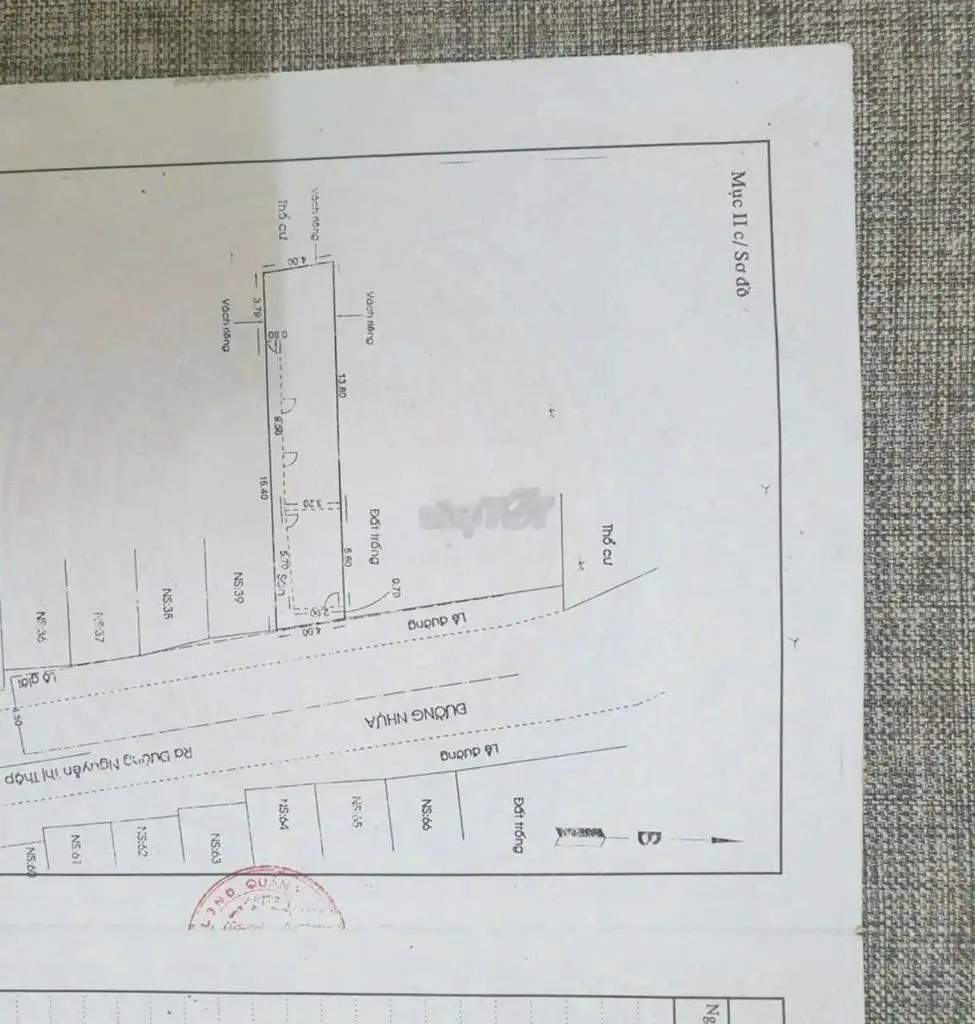 Bán đất đường nhựa 10m Cách Nguyễn Thị Thập 100m 4x20m Giá 10 tỷ TL