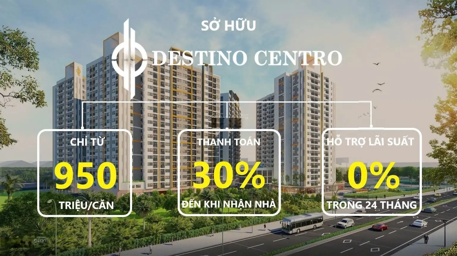 Bán căn hộ 40 m2 chỉ 950 triệu tại destino centro, mỹ yên, long an hot hot