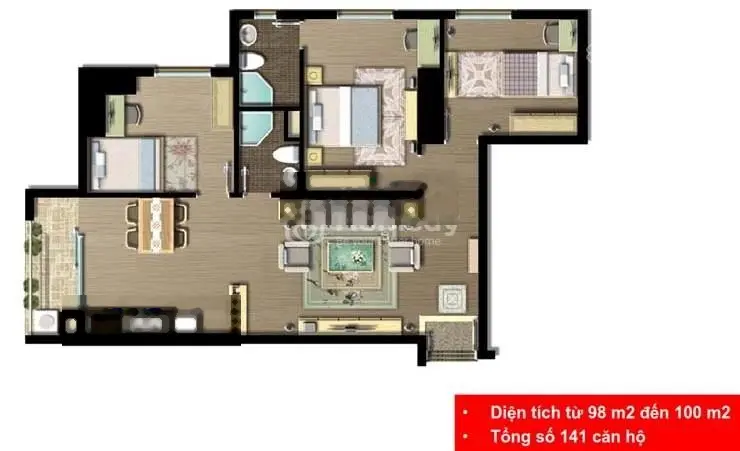Chính chủ bán căn hộ 98m2 Nam Đô Complex 609 Trương Định. 0975 640 ***