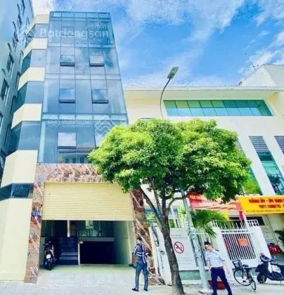 Bán toà nhà VP góc 2MT Hồ Hảo Hớn Ngay Trần Hưng Đạo Quận 1 - DT 198,6m2 - Hầm, 7 lầu