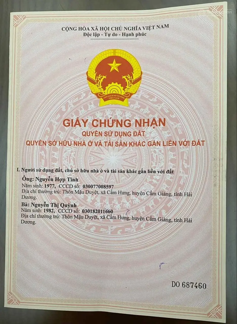 Kẹt tiền bán gấp Bán đất 55.3 m2 Đại mỗ Nam từ liêm Hà Nội