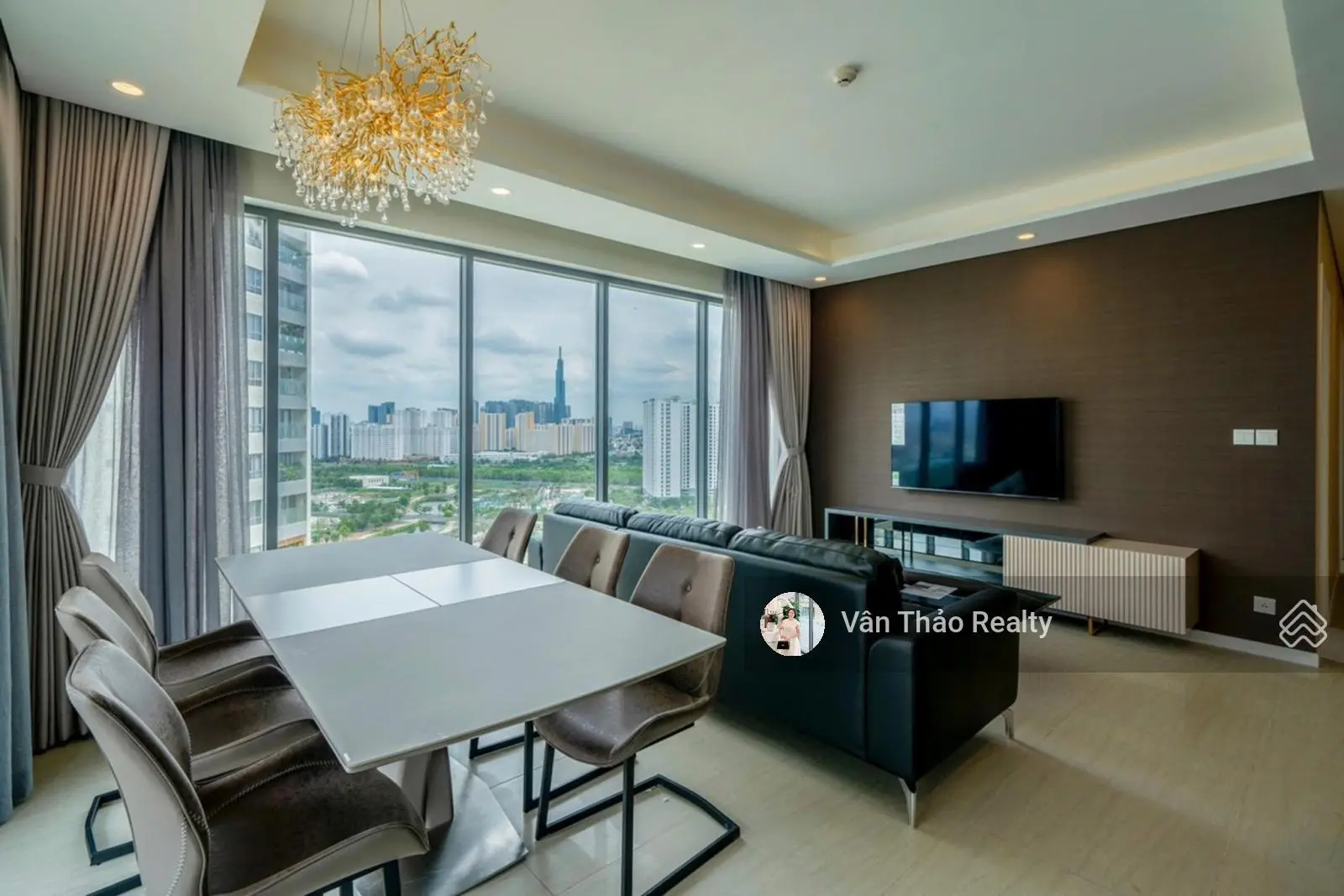 (Diện tích 124m2) Bán căn hộ 3PN Đảo Kim Cương Q2 - Full kính 2 mặt - View Landmark đẹp xuất sắc